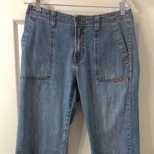 Lucky Brand Dungarees Stonewashed Army Capri Pants